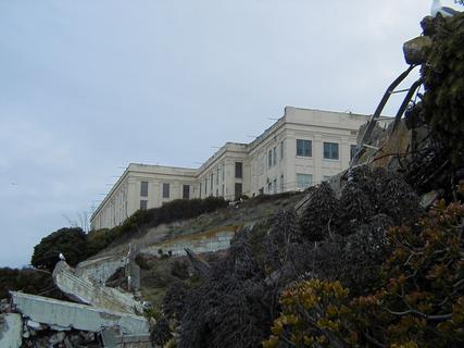 Side of Cell Block on Alcatraz<br>Location: <a href="https://www.google.com/maps/search/?api=1&query=37.82555,-122.42221" target="_new">Alcatraz Island</a>